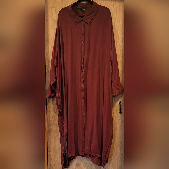 Universal Standard Dresses & Skirts - Universal Standard Naila Maxi Length Shirt Dress 2XL 30-32 Front & Sides Button